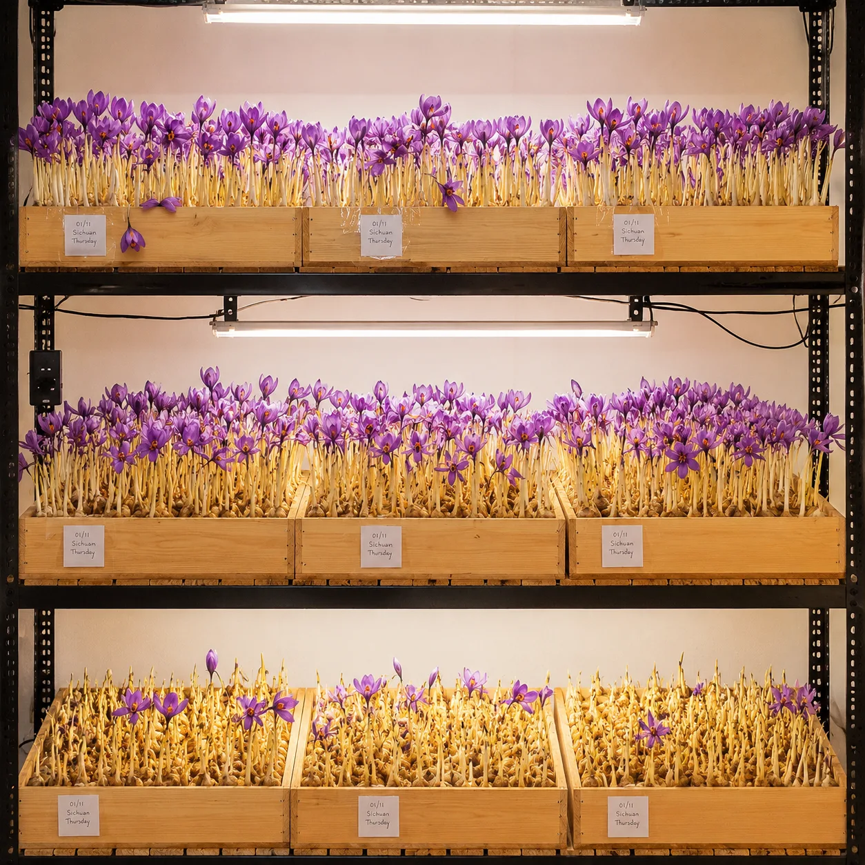 indoor saffron farming